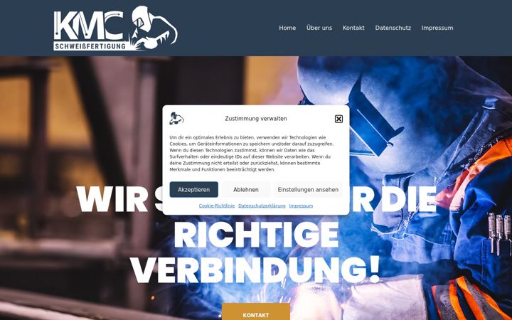 Screenshot of kmc-schweissfertigung.de