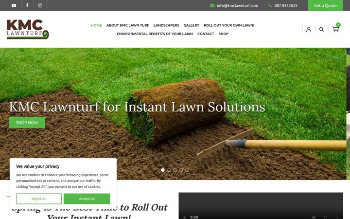 Screenshot of kmclawnturf.ie