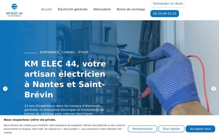 Screenshot of kmelec44.fr