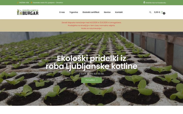 Screenshot of kmetija-burgar.si