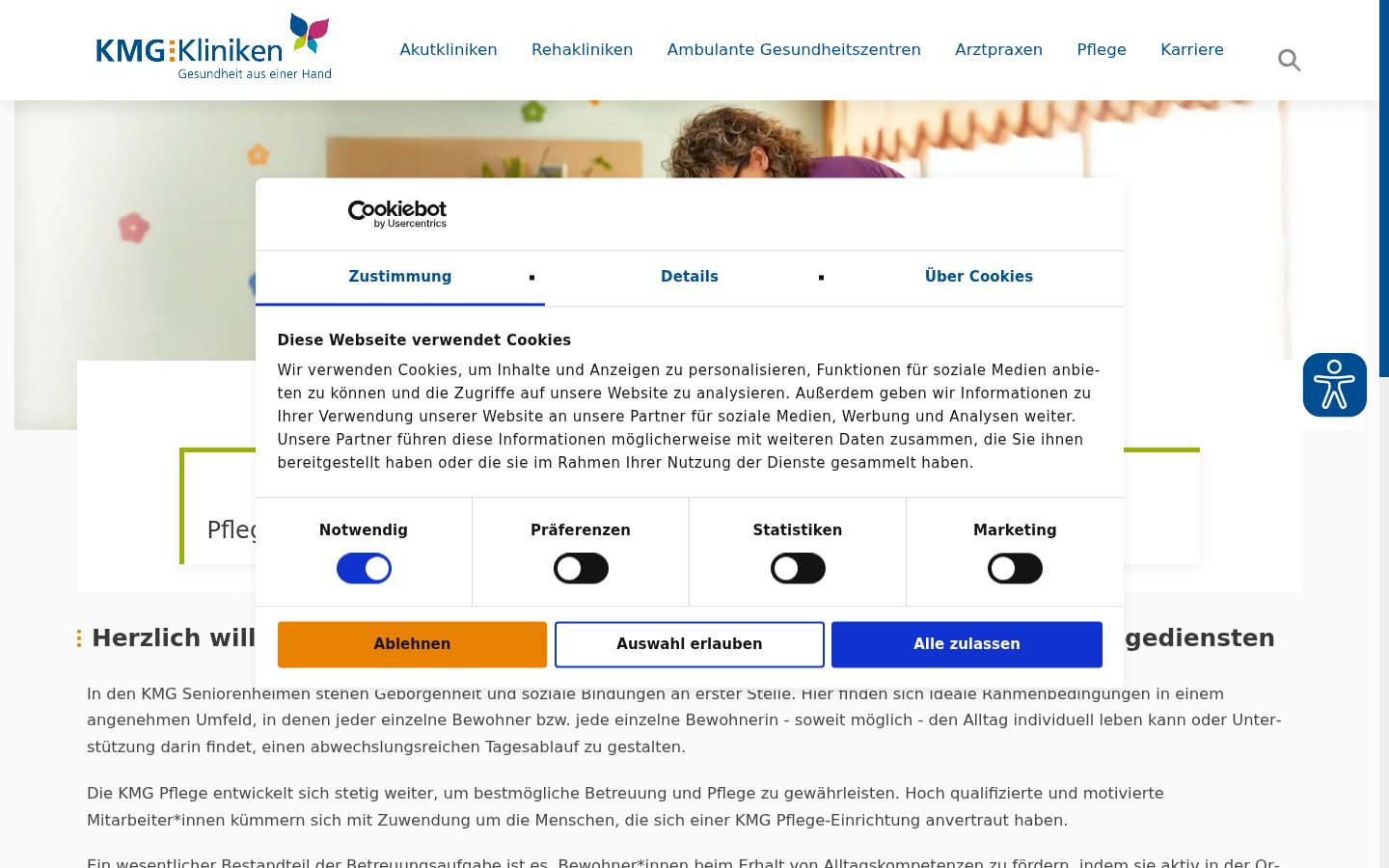 Captură de ecran a bannerului de consimțământ afișat înainte de orice interacțiune