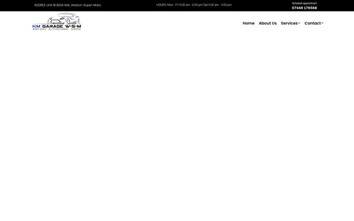 Screenshot of kmgarageweston.com