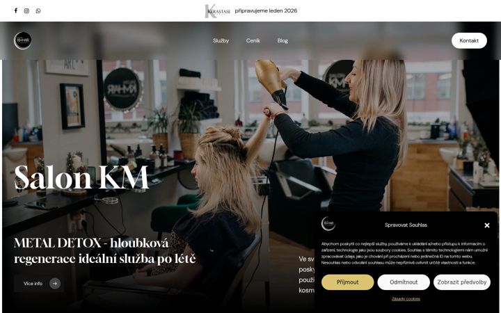 Screenshot of kmhair.cz
