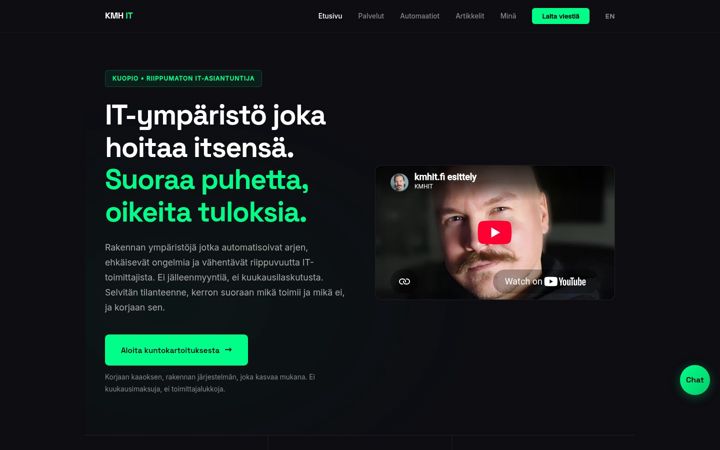 Screenshot of kmhit.fi