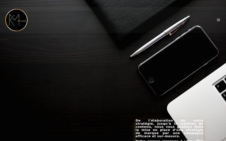 Screenshot of kminfluence.fr