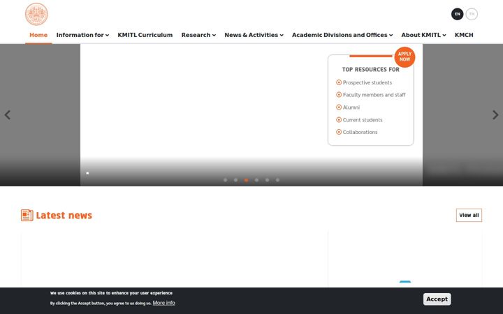 Screenshot of kmitl.ac.th