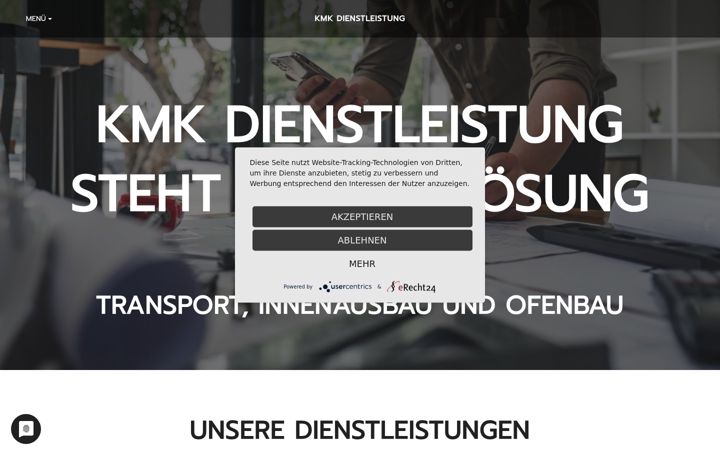 Screenshot of kmk-dienstleistung.com