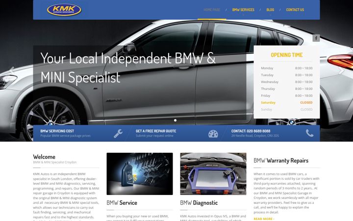Screenshot of kmkautos.co.uk