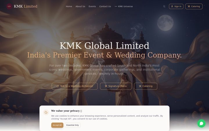 Screenshot of kmklimited.com