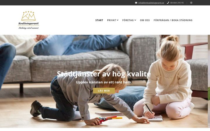 Screenshot of kmkvalitetsgaranti.se