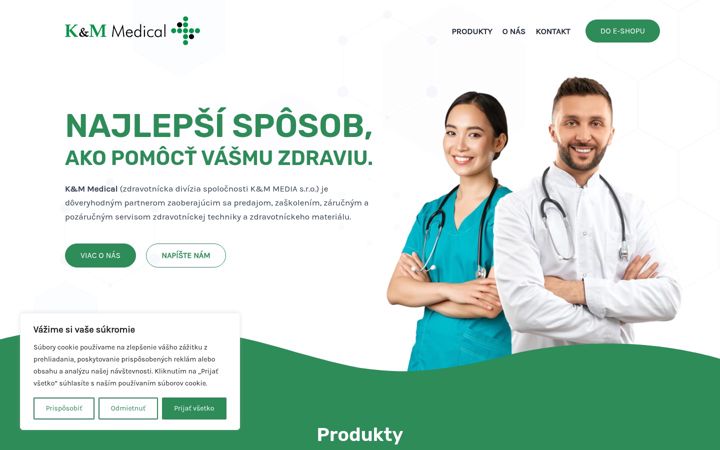 Screenshot of kmmedical.sk