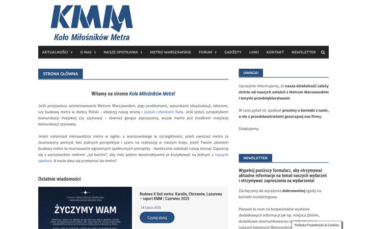 Screenshot of kmmetra.pl