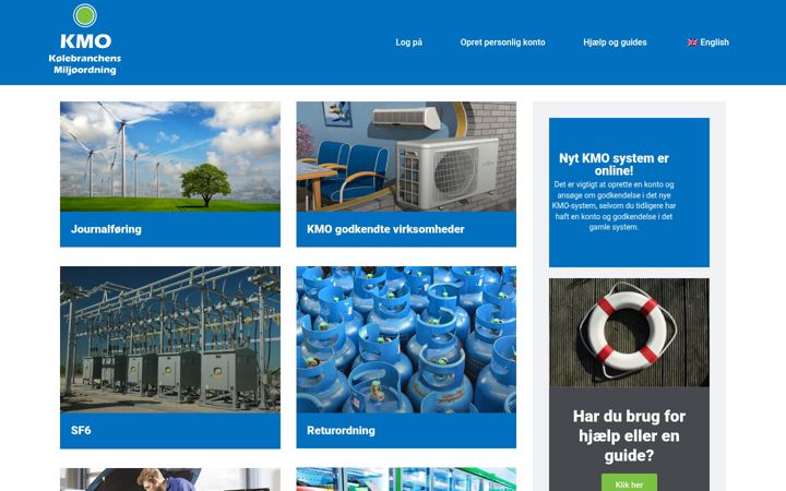 Screenshot of kmo.dk