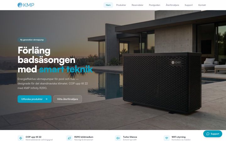 Screenshot of kmp.se