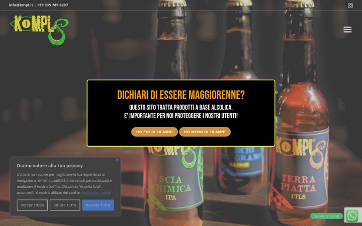 Screenshot of kmpl.it
