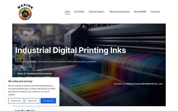 Screenshot of kmproink.com