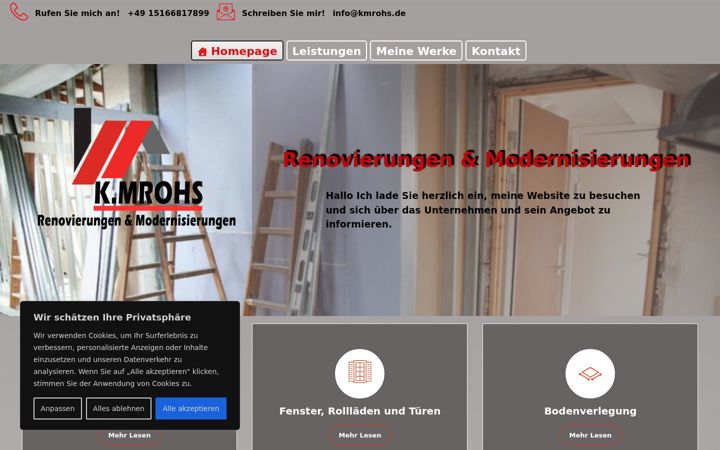 Screenshot of kmrohs.de