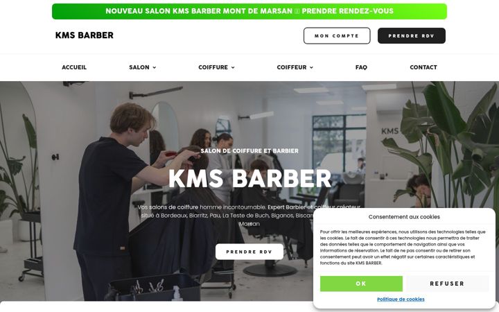 Screenshot of kms-barber.fr