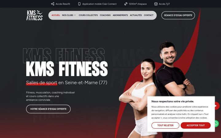 Screenshot of kms-fitness.fr