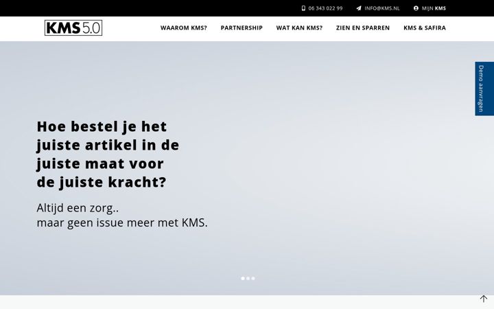Screenshot of kms.nl
