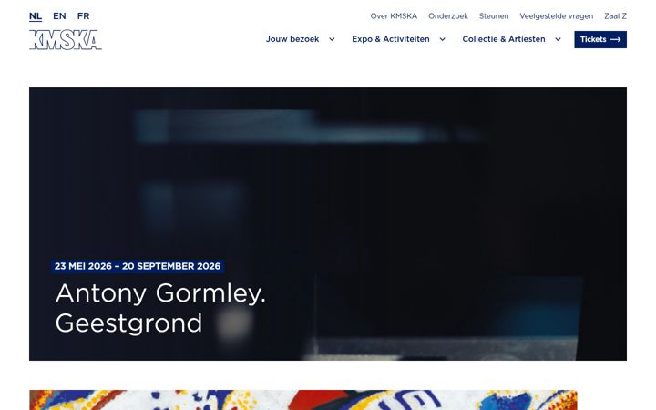 Screenshot of kmska.be