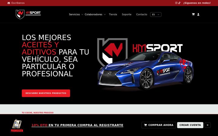 Screenshot of kmsport.net
