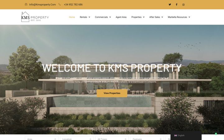 Screenshot of kmsproperty.com