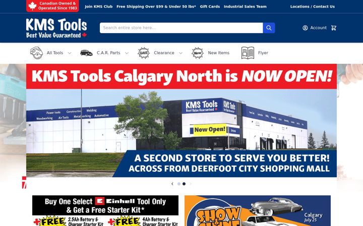 Screenshot of kmstools.com