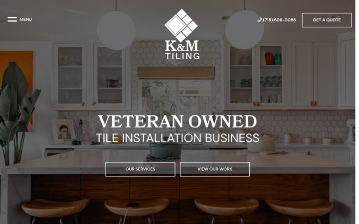 Screenshot of kmtileservices.com