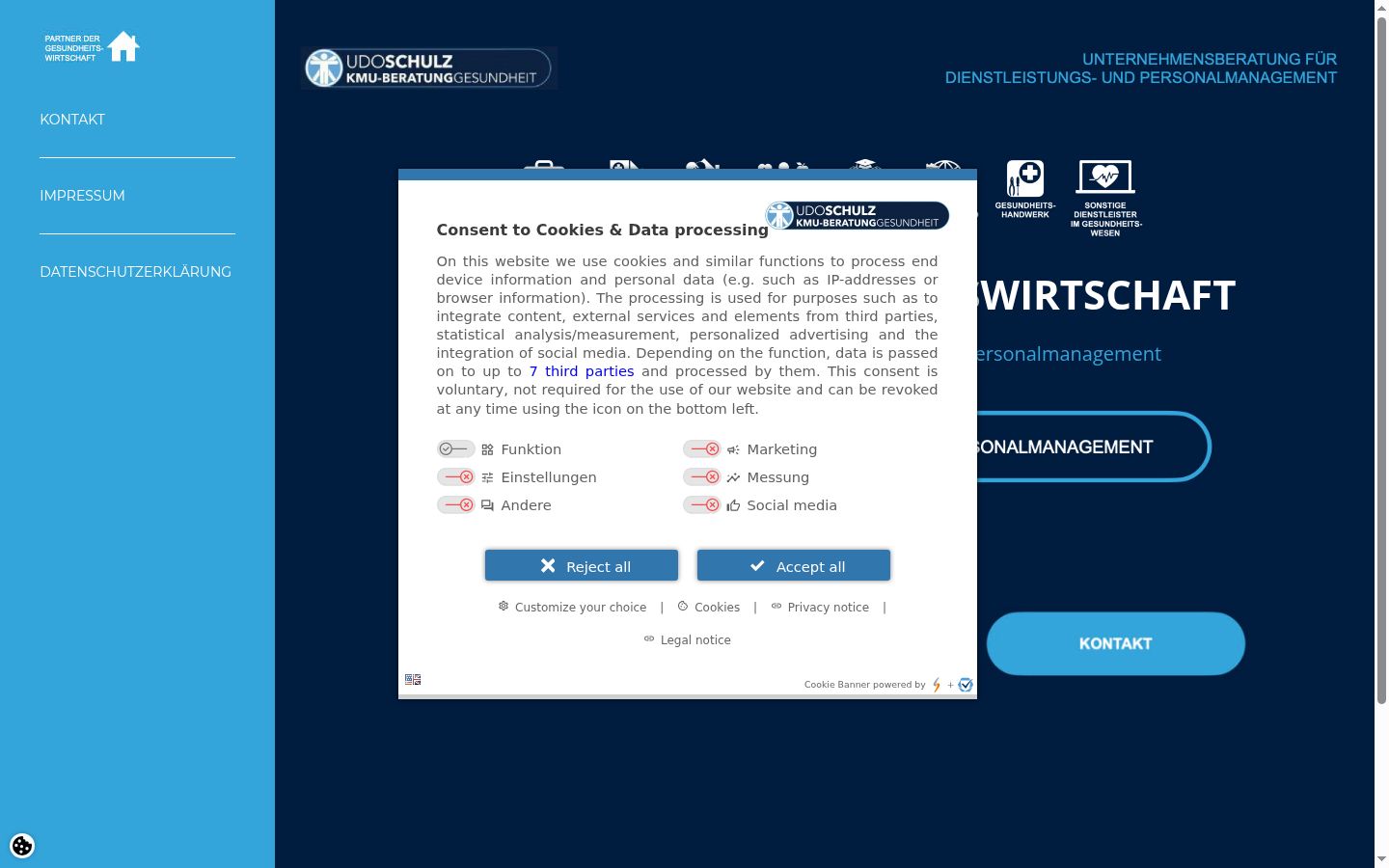 Sutikimo reklamjuostės, rodytos prieš bet kokią sąveiką, ekrano kopija