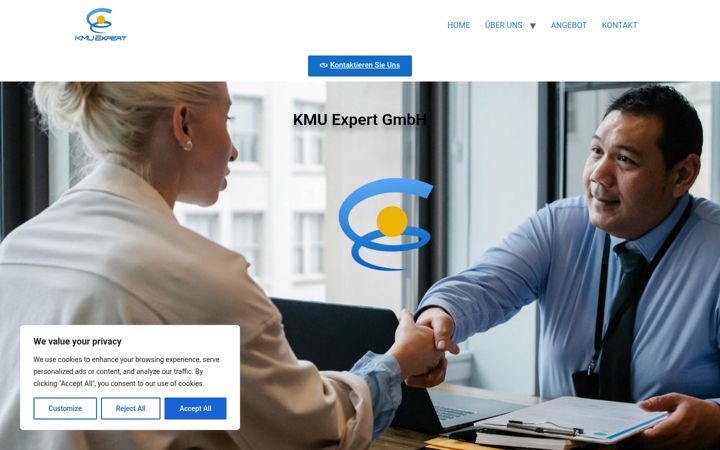 Screenshot of kmu-expert.ch