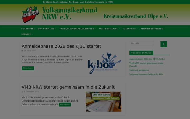Screenshot of kmv-olpe.de