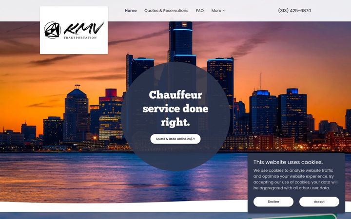 Screenshot of kmvtransportation.com