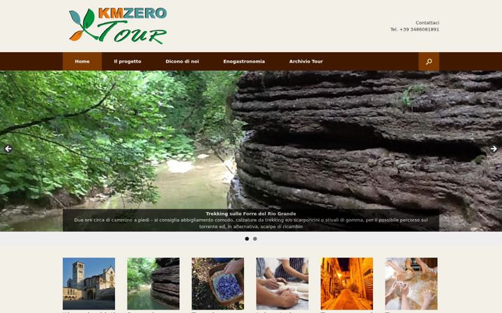 Screenshot of kmzerotour.it