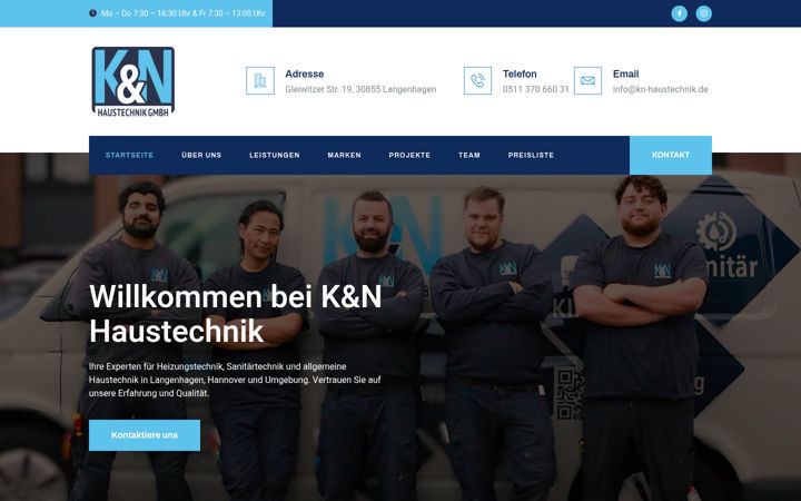 Screenshot of kn-haustechnik.de