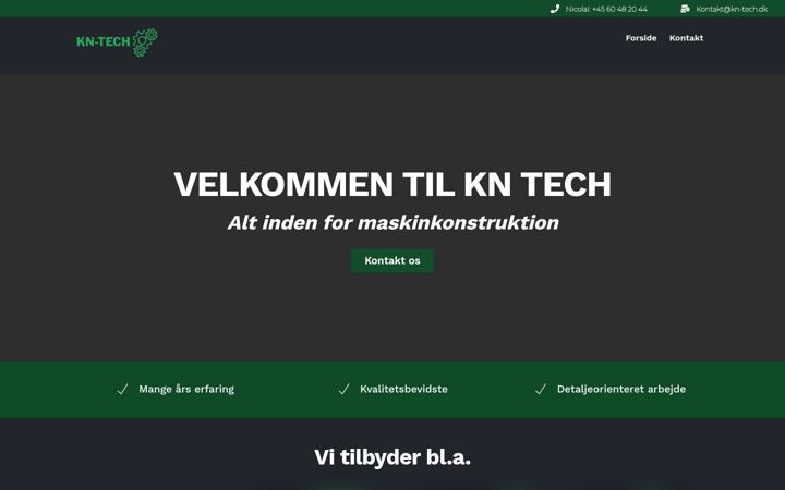 Screenshot di kn-tech.dk
