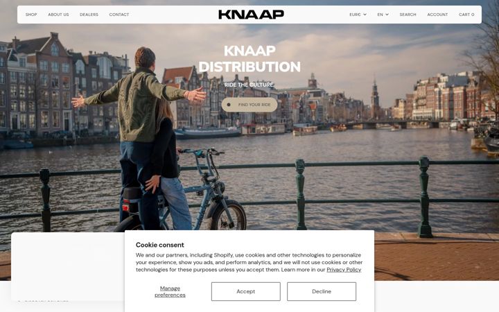Screenshot of knaapbikes.com