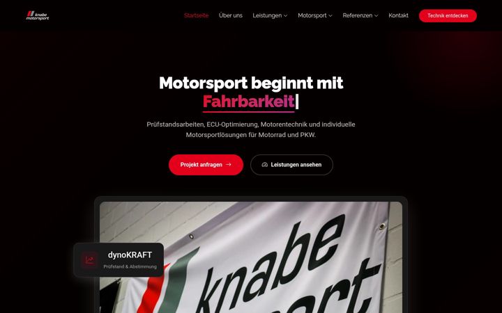 Screenshot of knabe-motorsport.de