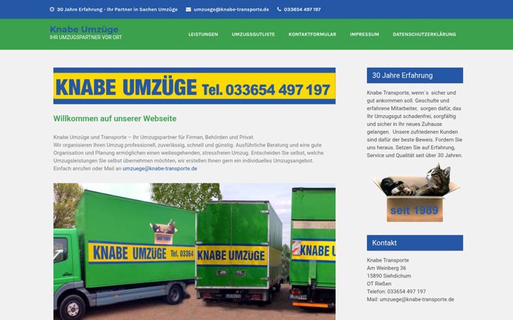 Screenshot of knabe-transporte.de
