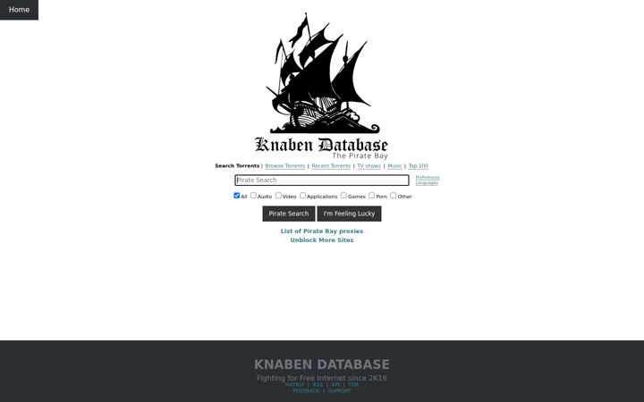 Screenshot stránky knaben.ru