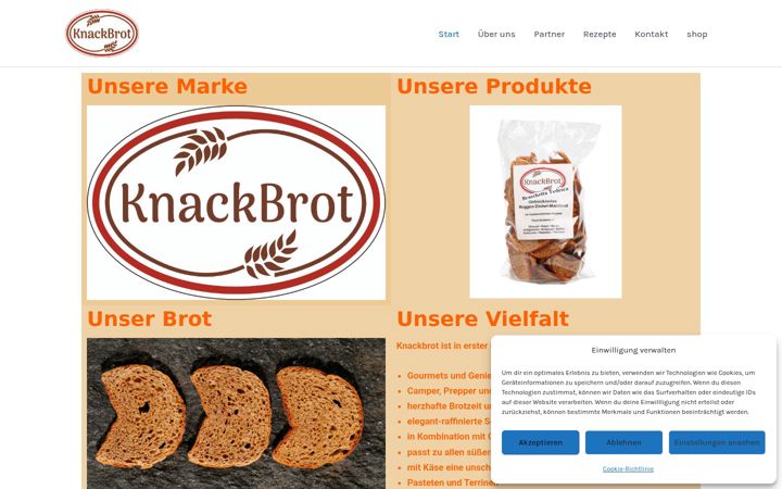 Screenshot of knackbrot.de