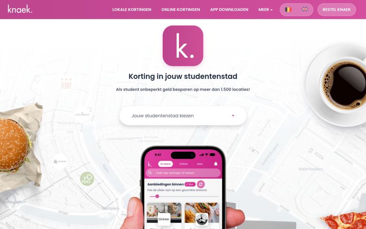 Screenshot of knaek.be