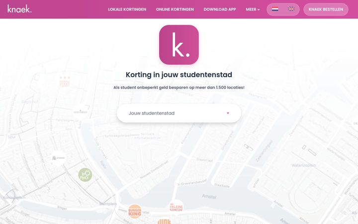 Screenshot of knaek.nl