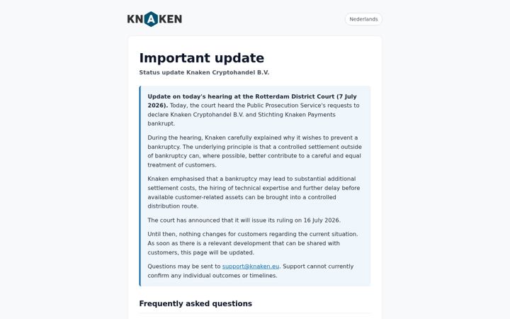 Screenshot of knaken.eu