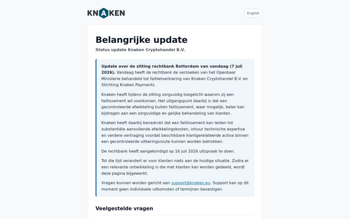 Screenshot of knaken.nl