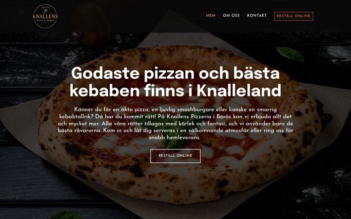 Screenshot of knallenspizzeria.se