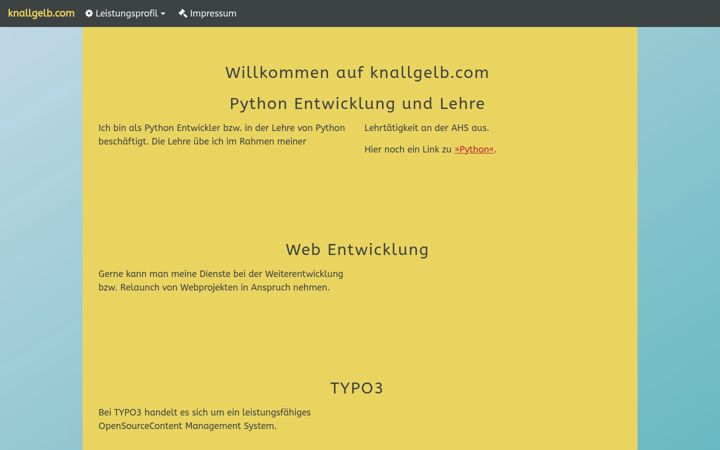 Screenshot of knallgelb.com