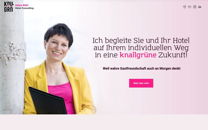 Screenshot of knallgruen.ch