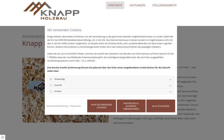 Screenshot of knapp-holzbau.de