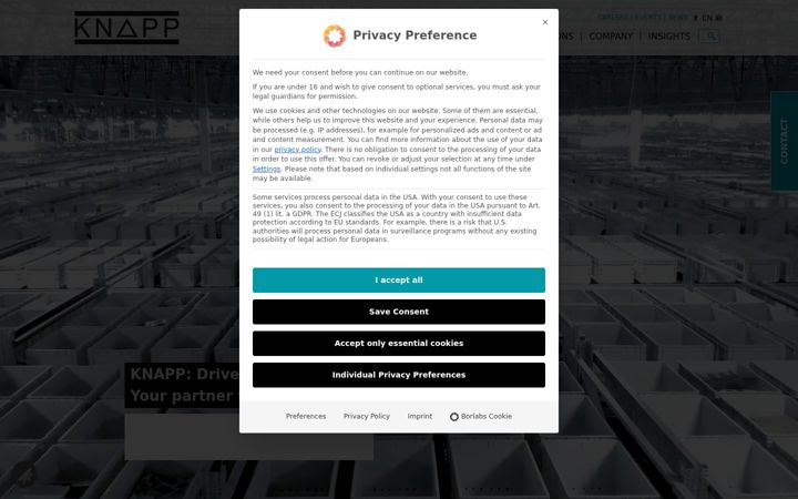 Screenshot of knapp.com